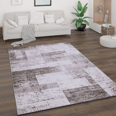 Tappeto Soggiorno Moderno 240x340 Cm - Pelo Corto Motivo Astratto, Multicolore