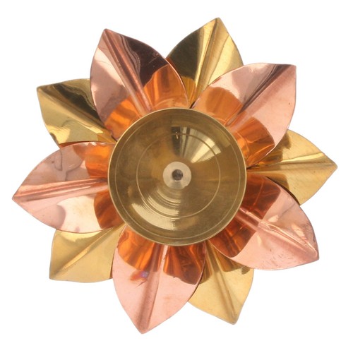 Brass Diya Deepak Oil Lamp Lotus Diva Hindu Diwali Pooja Temple Home Décor x2 - Picture 8 of 19
