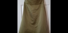 Olive Green Formal Gown, Bead Details, Tea Length, David's Bridal