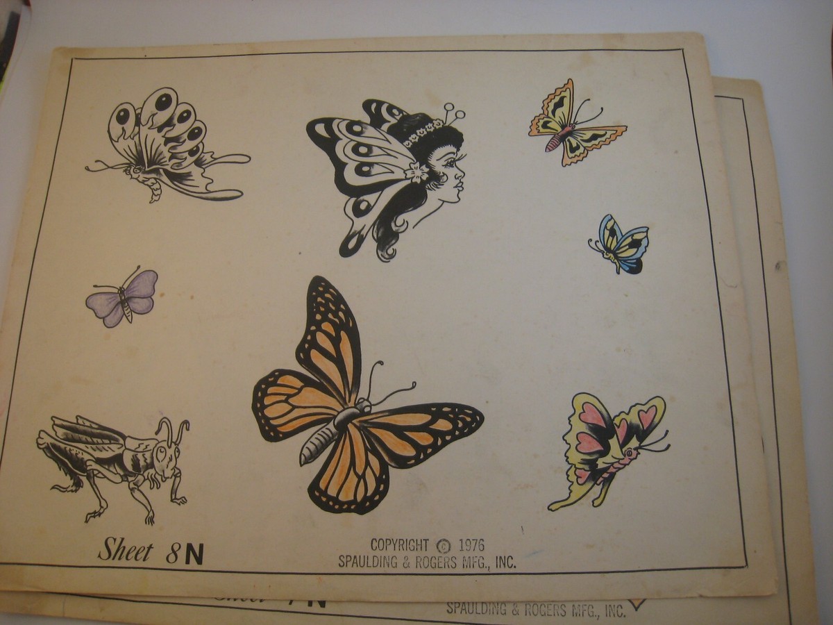 SPAULDING & ROGERS TATTOO FLASH LOT | eBay