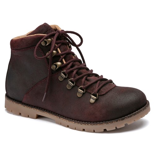 Birkenstock Jackson Burgundy Suede Boots Water Resistant 36 5 5.5 Narrow-Med. - Picture 4 of 6