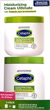 Cetaphil Moisturizing Cream Ultimate with Prebiotic Aloe, 2 Pack (20 Oz + 16 Oz)