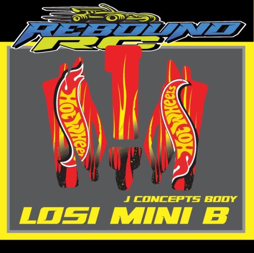 losi mini b 1/16th body graphics kit /decal /sticker rc components body - Picture 2 of 3