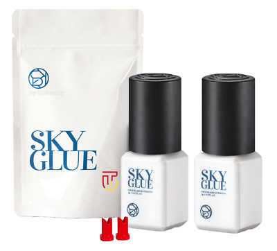 2 Bottles Sky Glue D, Eyelash Extensions Max Bond D / Adhesive Fast Strong Black