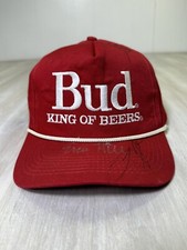 Vintage Budweiser Trucker Snapback Hat Cap 90s Embroidered USA Made Signed