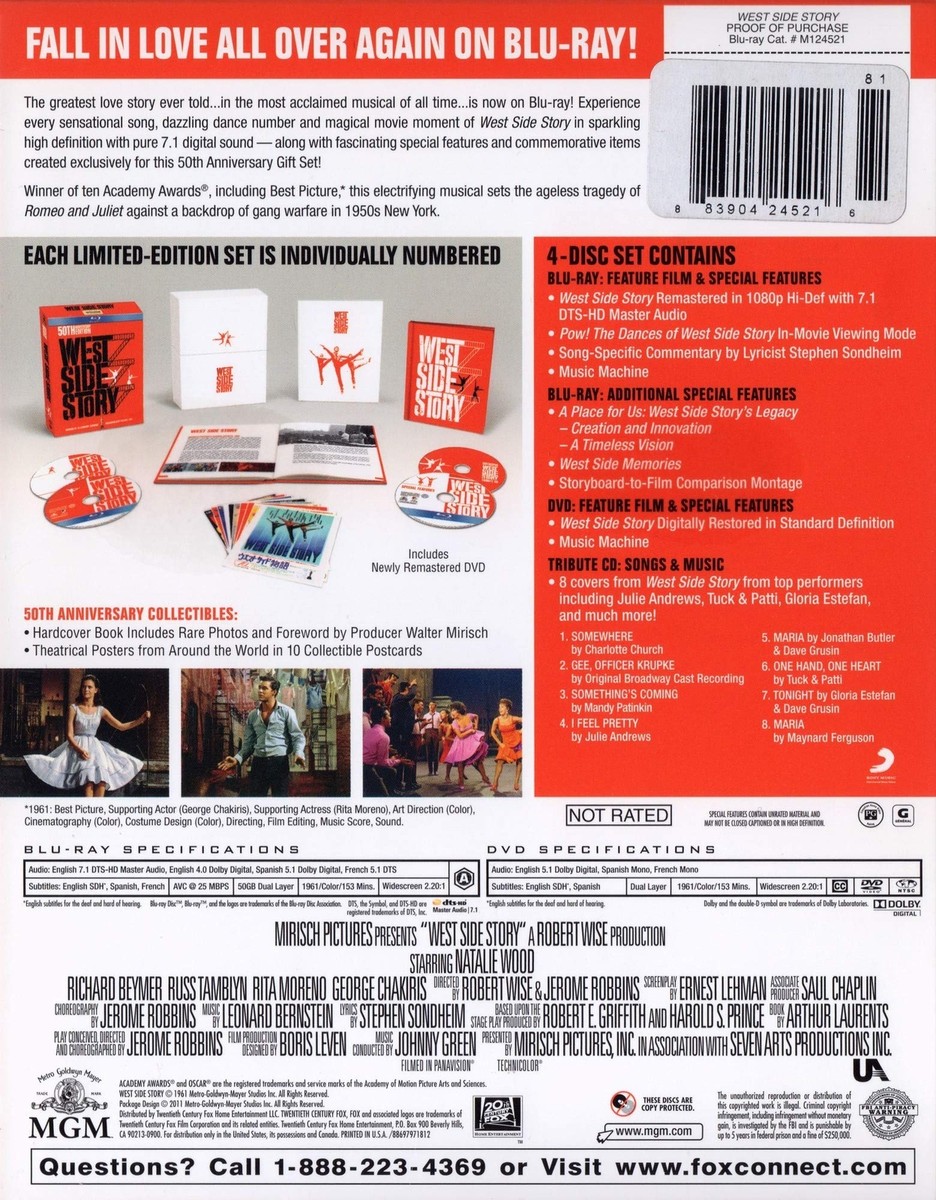 West Side Story: 50th Anniversary Limited Numbered Edition Blu-ray