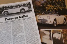 Original OLD MOTOR 1982 magazine article: AUSTIN-HEALEY FROGEYE SPRITE driven