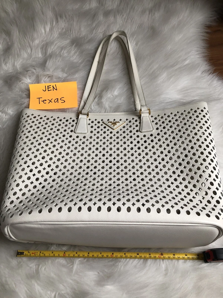 Prada Perforated Tote Bag