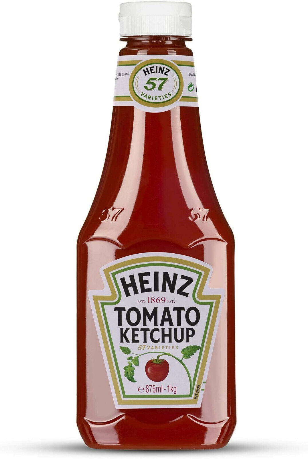 HEINZ Original Tomato Ketchup Sauce LARGE Bottle 875ml 1 Kilo