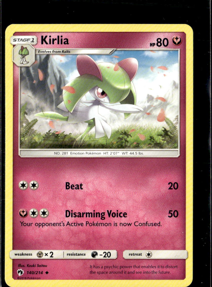 Pokemon Kirlia 140/214 Lost Thunder Non Holo Uncommon 2 Card Lot