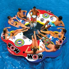 WOW Sports Tube A Rama - 10 Person Inflatable Lounge for Pool & Lake (13-2060)