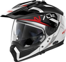 Casco crossover Nolan N70-2 X Bungee N-com bianco lucido nero 039