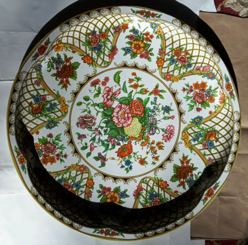 Vintage Daher Large Tin Serving Tray / Decorative Lithograph ~ Made In England - Picture 1 of 6