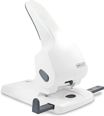 Rapesco 1383 Zero-65 Hochleistungslocher, 65 Blatt Stanzkapazität, Weiß
