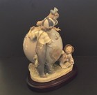 LLADRO Figurine #5847 The Voyage Columbus Children Exploring Globe Signed w/ Box — photo 4