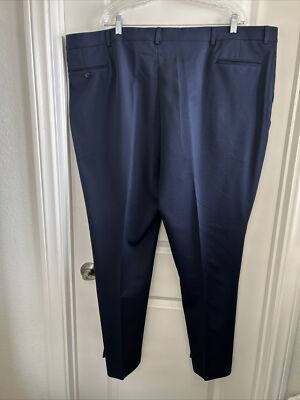 スラックス FLEXSLAX Perma Prest VTG Sears Sportswear Perma-Prest Blue Flat Full Fit Pants FlexSlax