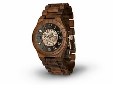 Laimer Holzuhr  Herrenarmbanduhr  0050 Rudolph Automatik Ebenholz schwarz