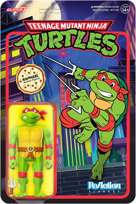 Cartoon Raphael Teenage Mutant Ninja Turtles TMNT ReAction 10cm Figur Super7