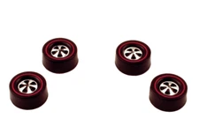 4 Brightvision Redline Wheels - 4 Large Deep Dish Dull Chrome Style