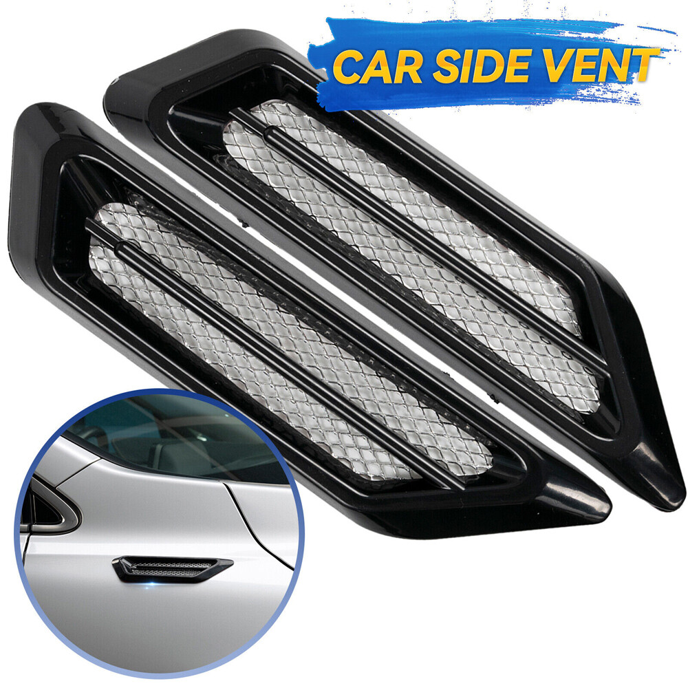 Car Truck Side Air Flow Vent Fender Decor Sticker Black Car Exterior Accessories