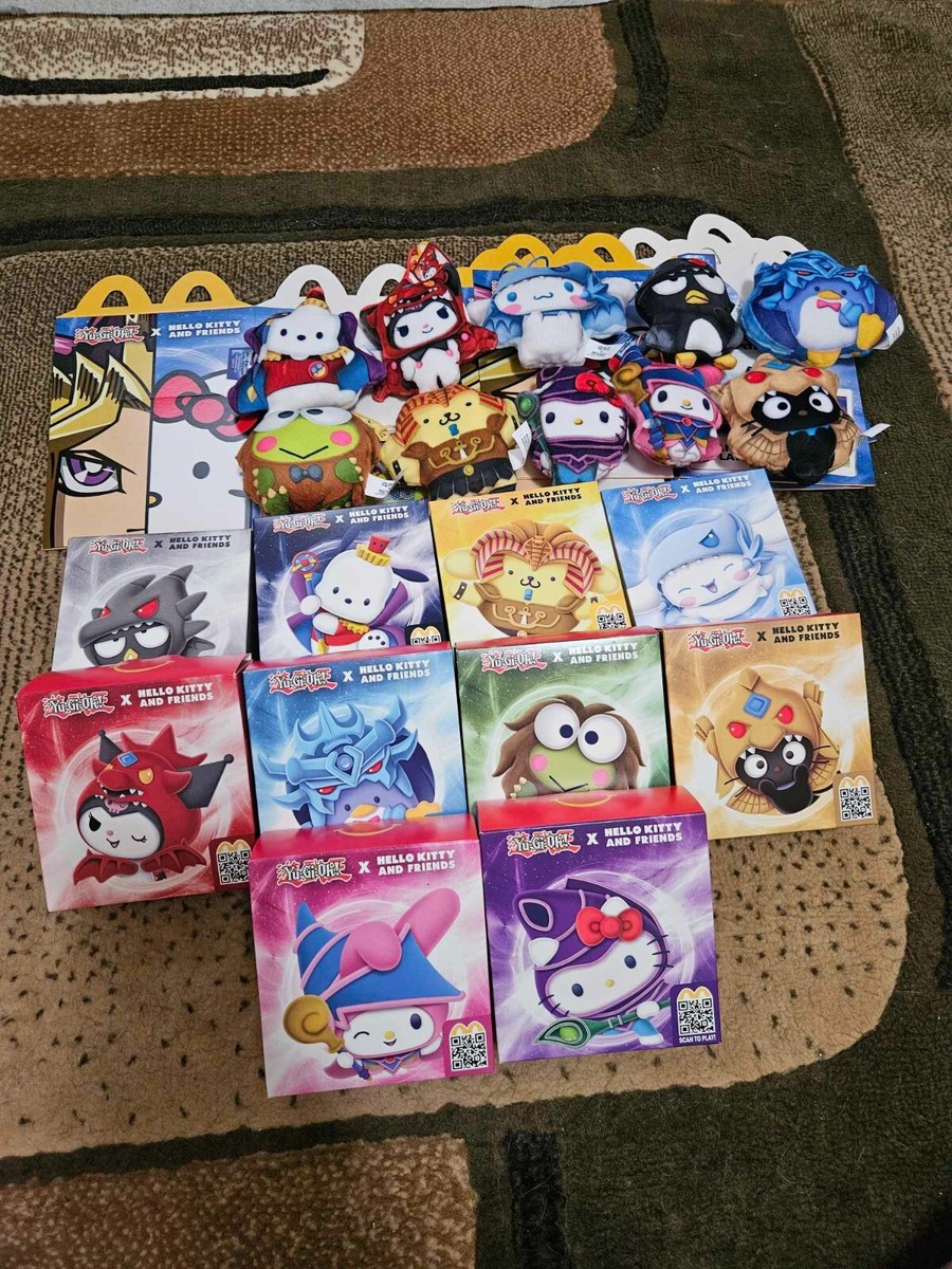McDonalds x Yu-Gi-Oh! x Hello Kitty FULL SET of 10 Plush Toys w