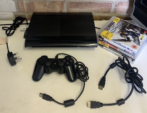 Sony PlayStation 3 PS3 Slim 12GB Console Super CECH - 4004A-con 5 GIOCHI-GC  | eBay