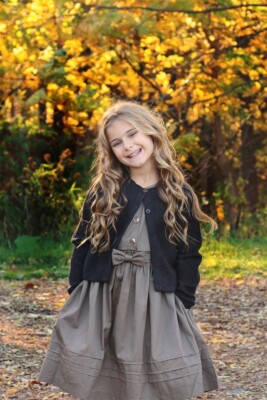 Girls Long Sleeve Cardigan Childrens kids Color Charcoal 