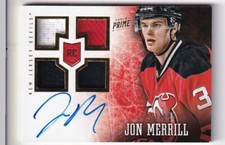 2013-14 Panini Prime #199 Jon Merrill JSY AUTO 151/199 RC