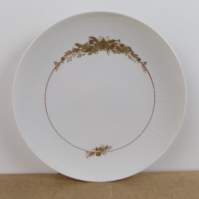 7 Rosenthal Medley 9.75'' Dinner Plates Gold Flowers Romance 3621 Bjorn Wiinblad