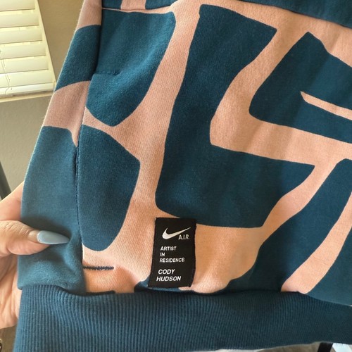 Nike x Cody Hudson A.I.R. Icon Fleece Big Kids Oversized Pullover Hoodie Size L - Picture 3 of 9