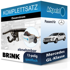 Für Mercedes GL-Klasse 12-16 BRINK Anhängerkupplung abnehmbar + 13polig E-Satz