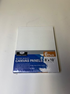 Royal & Langnickel Essentials Canvas Panels 8  x 10  6 Pack Artist Painting Boar