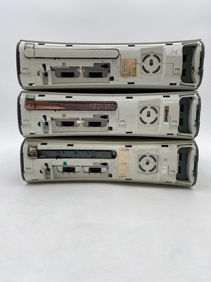 Microsoft XBOX 360 home console - Lot of 3 - White Tested Working Cosmetically N