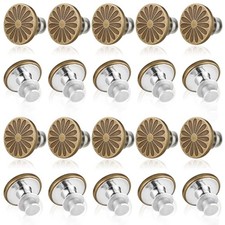 20 PCS Button Pins for Jeans, No Sew Button Pins for Loose Jeans,Adjustable