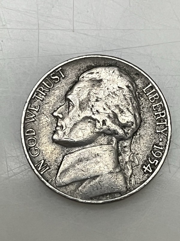 1954 D 5 Cent Us Coin