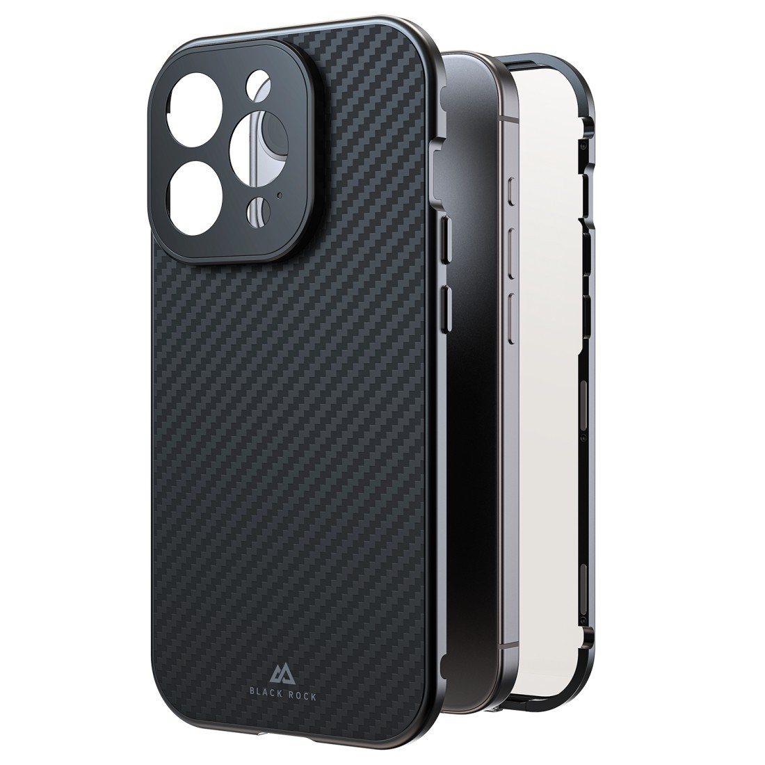 Coque integrale iPhone 16 Pro verre 360 anti rayure finition carbone