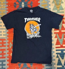 Thrasher Skateboard Magazine Pushead Tee Men’s Size Medium Skateboarding Shirt