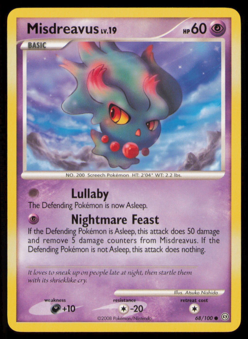 Misdreavus 68/100 Common Stormfront Pokemon Lightly Played