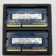 4GB Hynix 2GBx2 1RX8 PC3-10600S DDR3-1333Mhz 204Pin SODIMM Ram From MacBook Pro