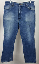 Vintage Rustler Jeans Mens 35 Slim Fit 35x32 ACTUAL Perfectly Faded 80s USA Made