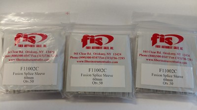 FIS F11002C Fusion Splice Sleeve 60mm - 50 Count Pack (New, Sealed)