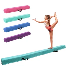 8FT/9FT/9.5FT/10FT Folding Balance Beam, Portable Gymnastics Beam Equipment w...