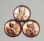 3 X 1957 P LINCOLN WHEAT PENNY UNC 3 COIN SET #P3071
