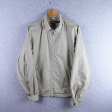 Polo Ralph Lauren Mens Harrington Jacket Tan Beige Microfiber Windbreaker Large