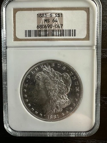 1881 S Morgan Silver Dollar NGC MS64