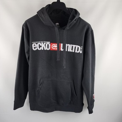 Ecko Unltd Hoodie Mens Medium Black Sweatshirt Chest Logo NWT