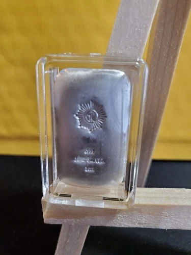 1 oz Germania Silver Bar .9999 FINE Cast Bar Proof Like Silver Bar-[In Capsule]