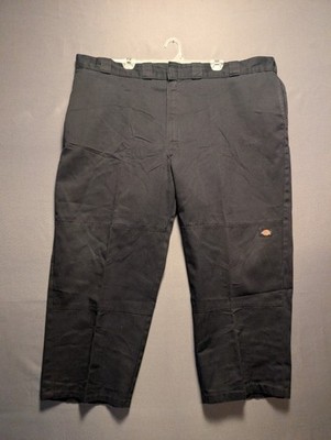Dickies Work Pants Mens 47x26 Black Loose Fit Double Knee Streetwear Utility