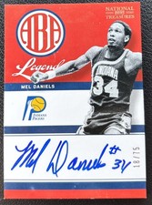 2012 Panini National Treasures: ABA Legends Signatures Mel Daniels Auto  #4 /75