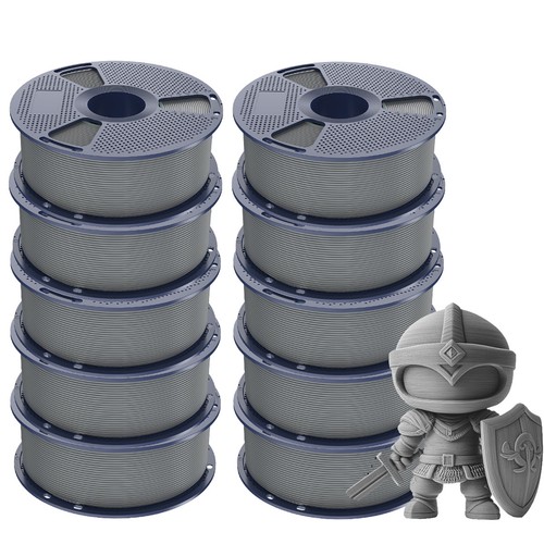 SUNLU 10KG Gray PLA+ 3D Printer Filament 1.75mm PLA Plus For FDM 3D Printers